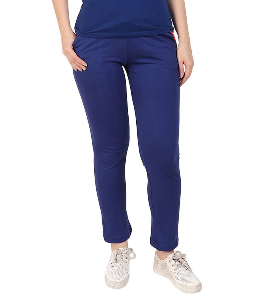     			Diaz - 100% Cotton Blue Women's Running Trackpants ( Pack of 1 )