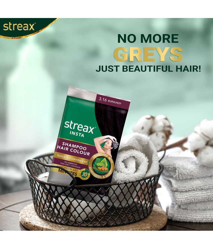 Streax Permanent Hair Color Burgundy 18 mL Pack of 15 Buy Streax