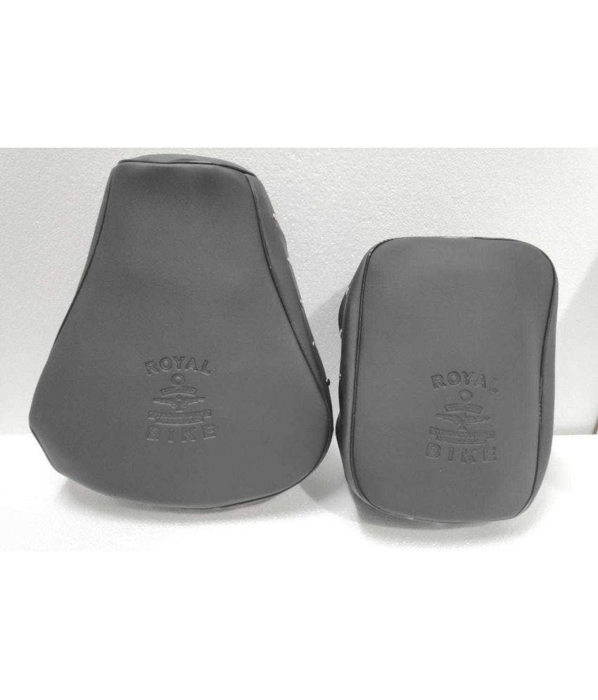     			AHL MOTORS Fancy Black Button Seat Cover For Royal Enfield Classic , Classic 350.500 CC