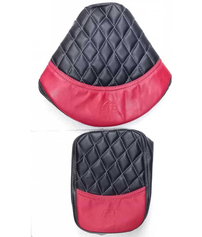     			AHL MOTORS Seat Cover Black & Red Check For Royal Enfield Classic 350/ 500CC