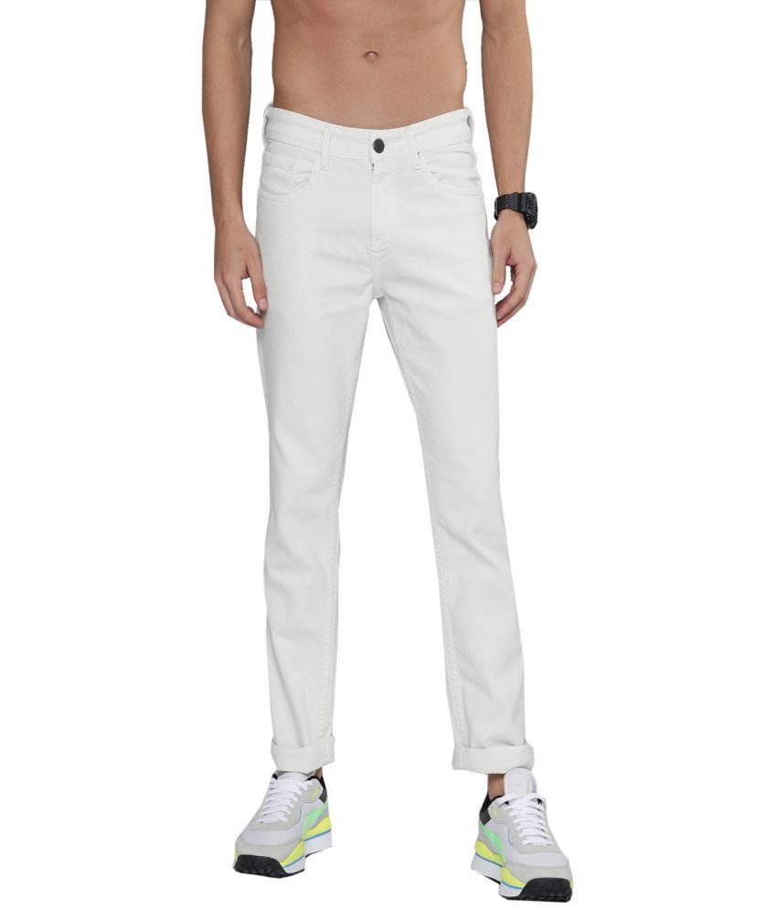     			Calcium Denim Skinny Fit White Men's Jeans ( Pack of 1 )