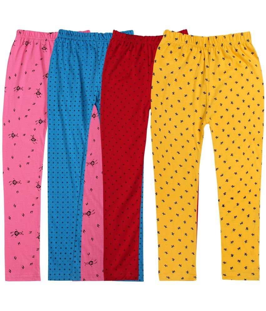     			Diaz - 100% Cotton Printed Multicolor Girls Leggings ( Pack of 4 )