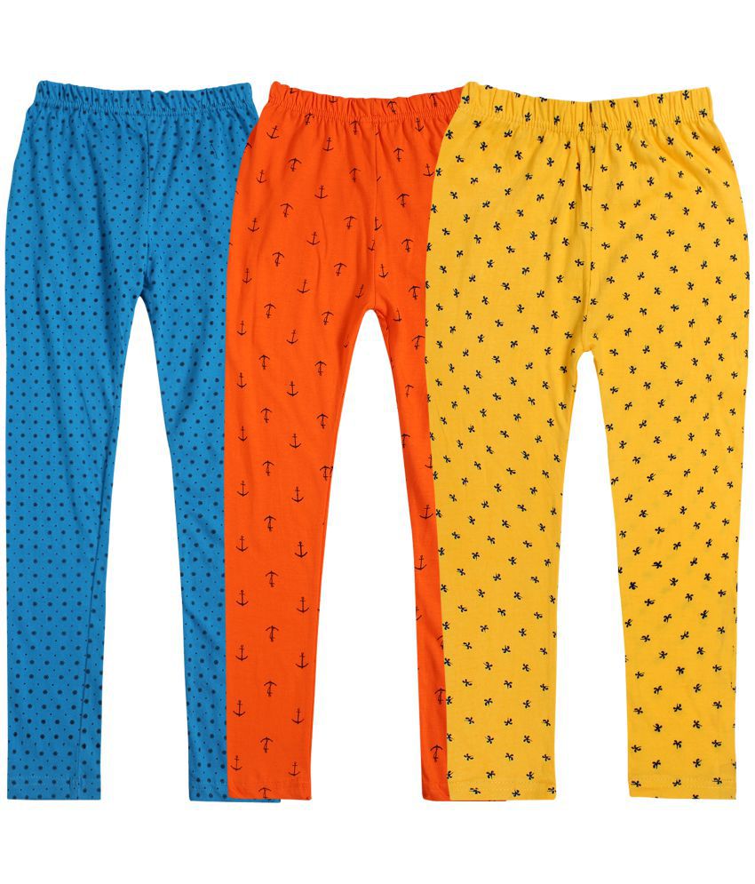     			Diaz - 100% Cotton Printed Multicolor Girls Leggings ( Pack of 3 )