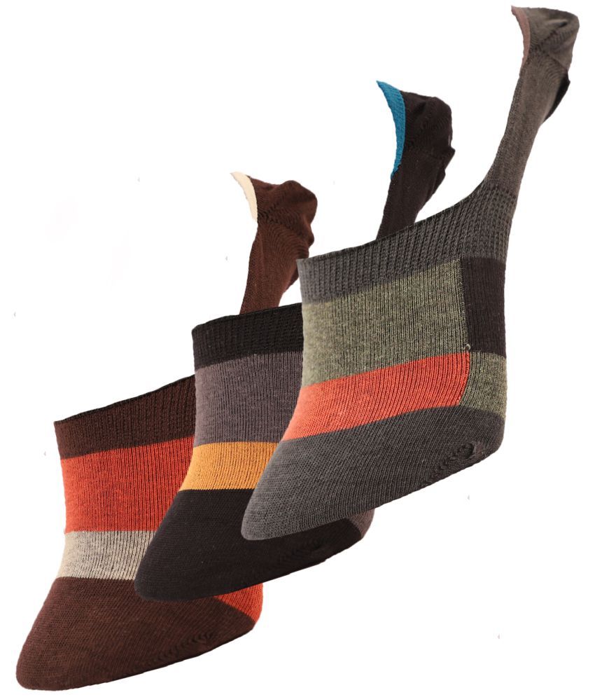     			Dollar - Cotton Blend Multicolor Men's Ankle Length Socks ( Pack of 3 )