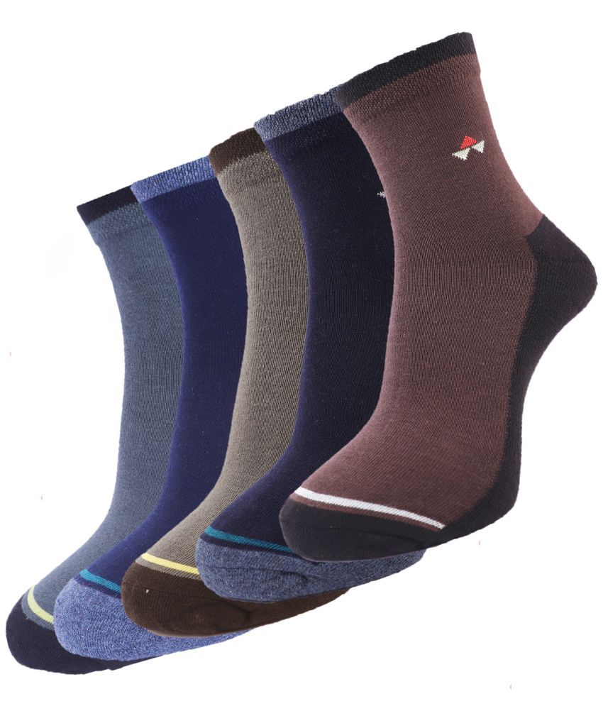     			Dollar - Cotton Blend Multicolor Men's Ankle Length Socks ( Pack of 5 )