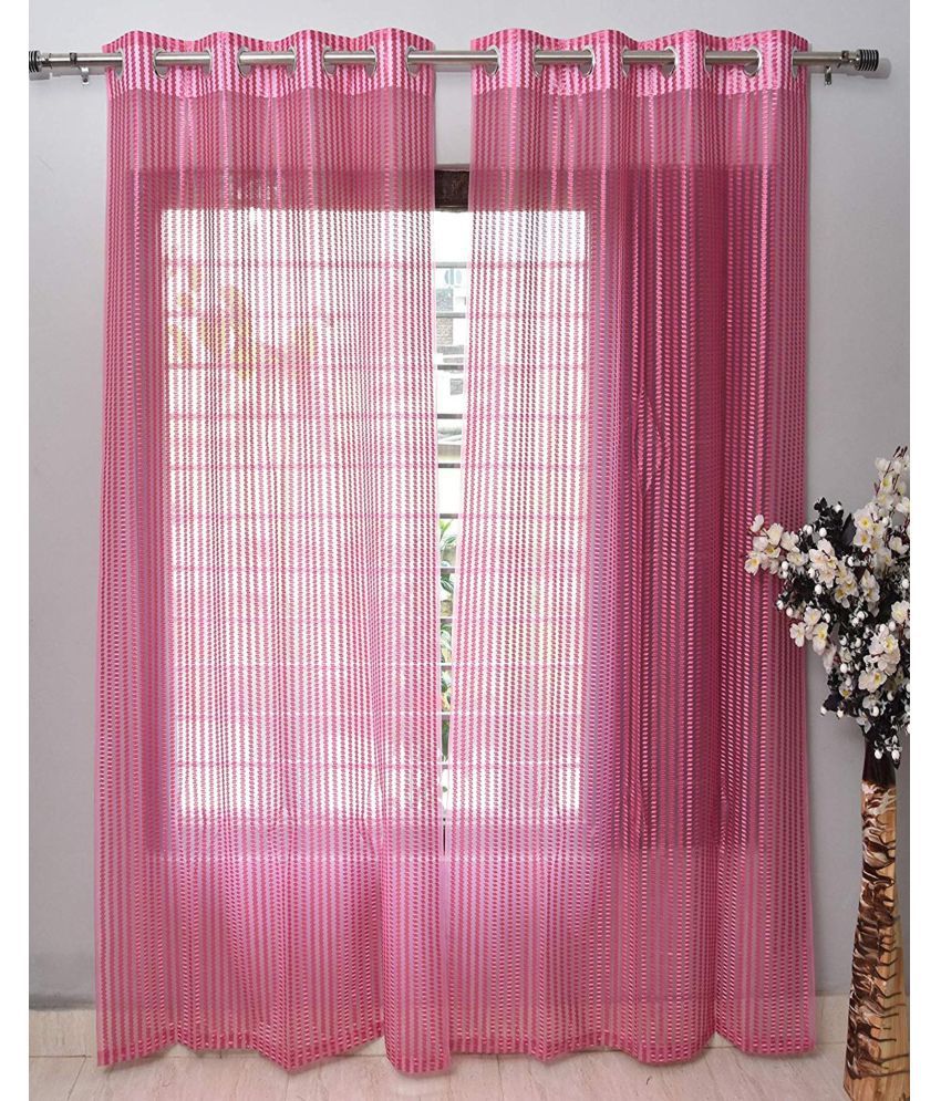     			Panipat Textile Hub Set of 4 Door Net/Tissue Curtain