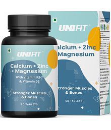 Unifit Calcium Tablets 1000mg with Magnesium, Zinc and Vitamin D2 for Bone Health for Men &amp; Women (60 Tablets)