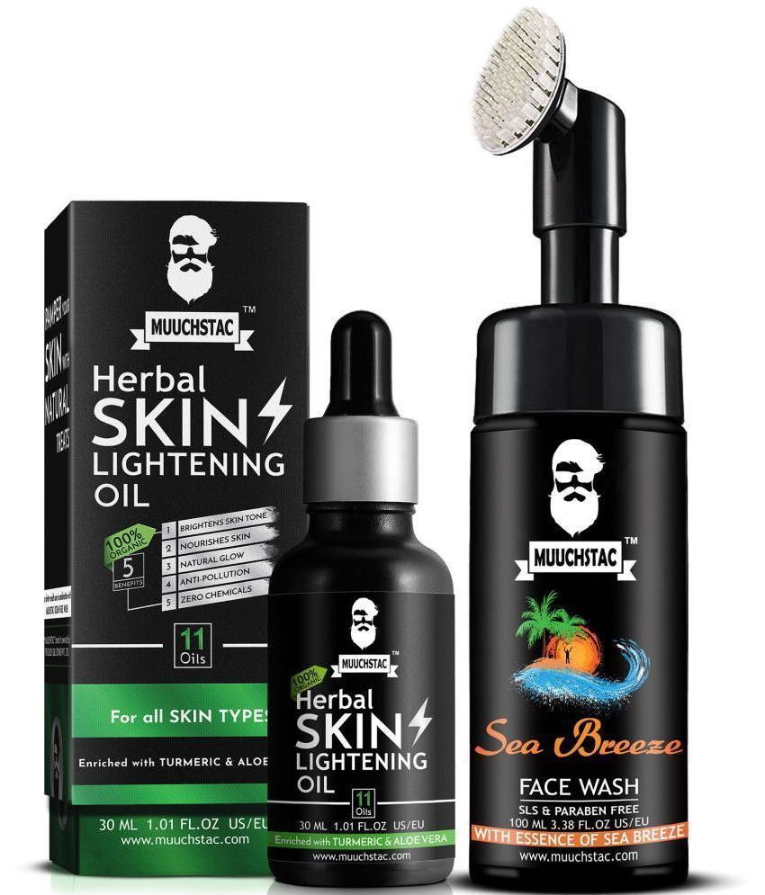 MUUCHSTAC Skin Lightening Combo Herbal Skin Lightening Oil and Sea