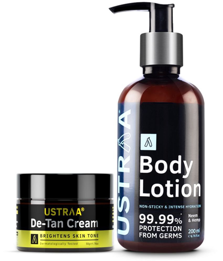     			Ustraa Body Lotion Germ Free - 200ml & De-Tan Cream - 50g
