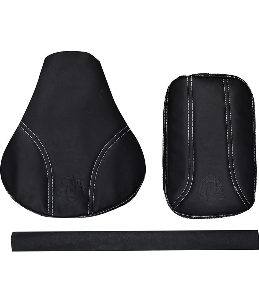     			AHL MOTORS Pure Bullet Orignal Black Seat Cover with Back Rest Foam Combo Set for Royal Enfield Classic 350/500cc