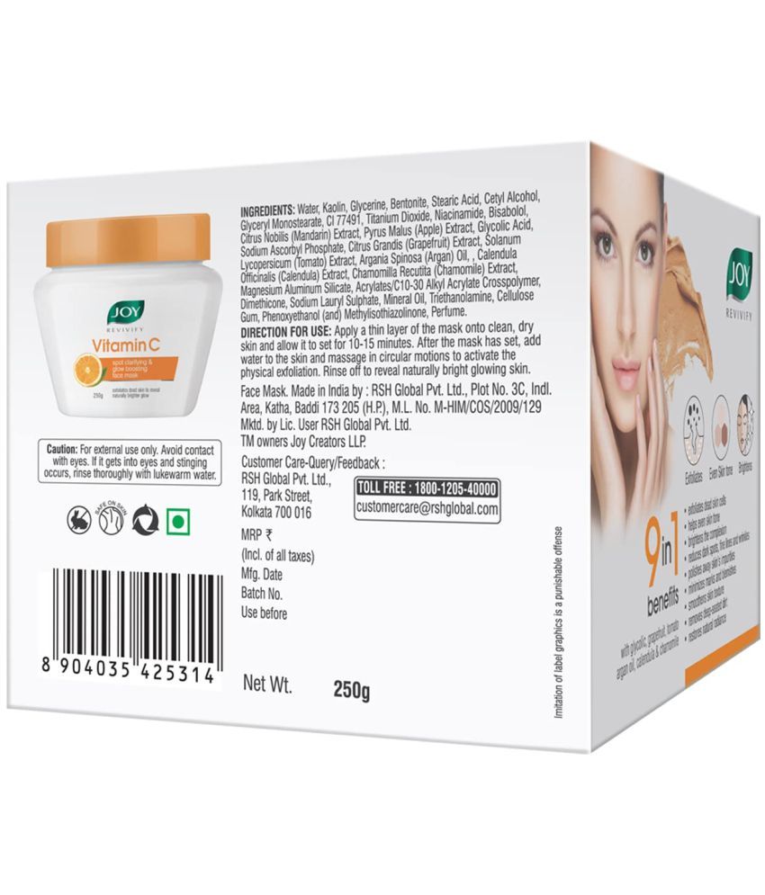 Joy Revivify Vitamin C Face Mask 250 gm, (Pack of 1) Buy Joy Revivify