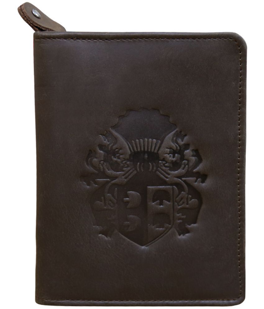     			Style 98 Genuine Leather Brown Passport Holder