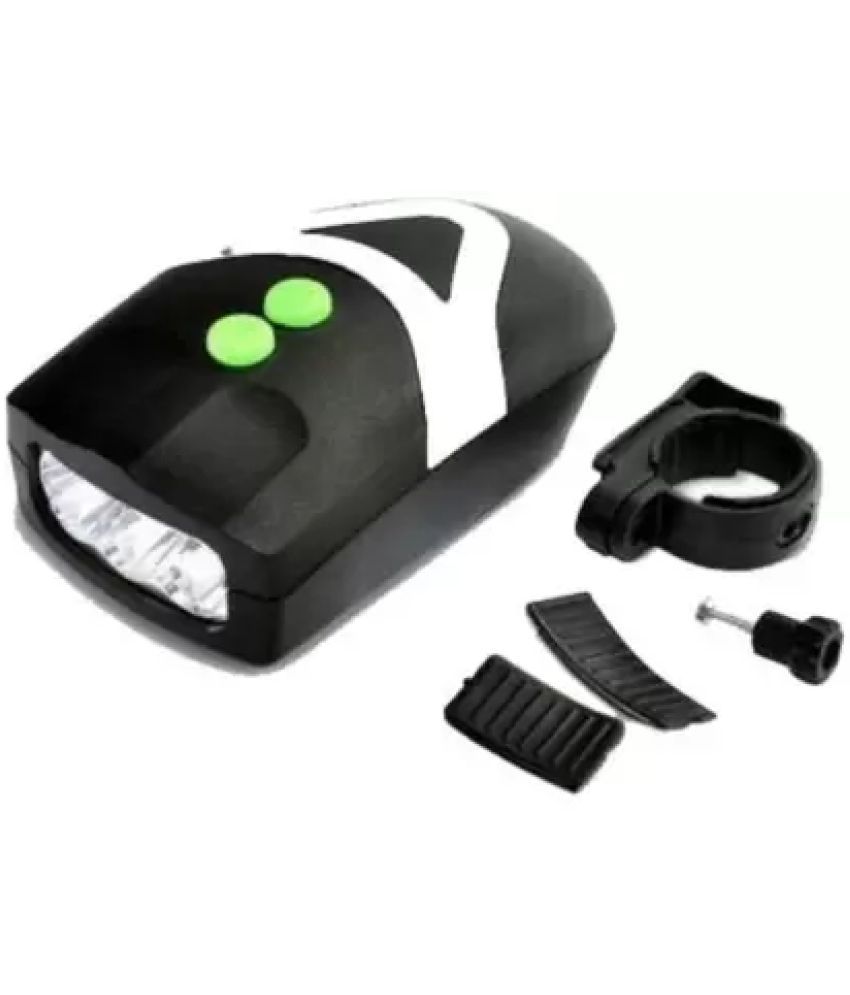     			Zonkar Cycle Fog light horn + Light (3 modes)Cool Bell with 3 LED Light Bicycle Bel Bell (Black)- Battery Powered