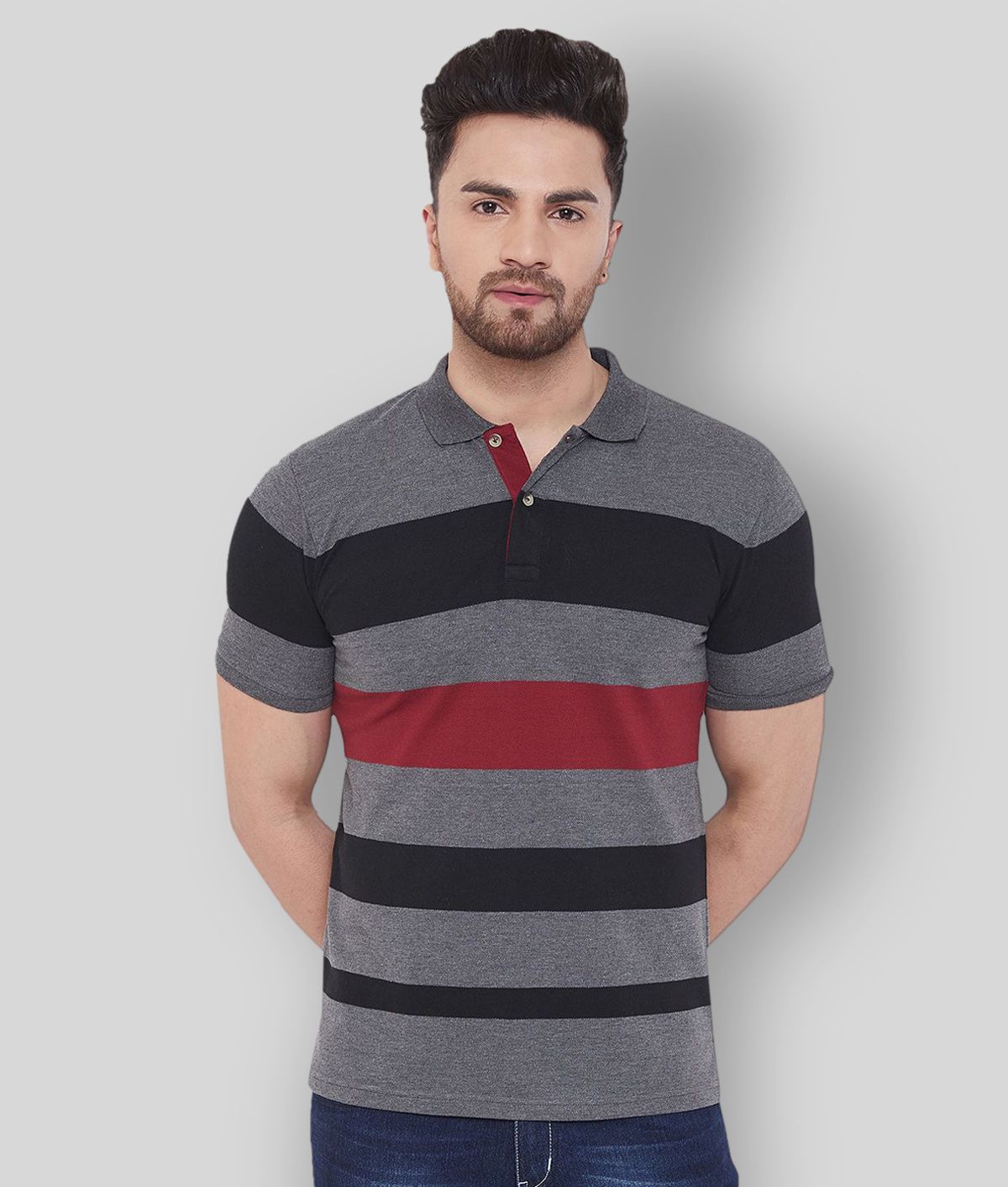     			AUSTIN WOOD - Multicolor Cotton Regular Fit Men's Polo T Shirt ( Pack of 1 )