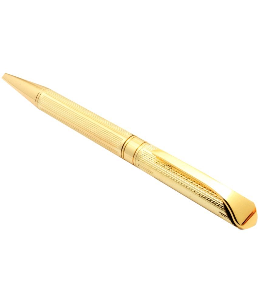     			Exclusive Studio Full Gold Plated Ball Pen With Blue Refill New