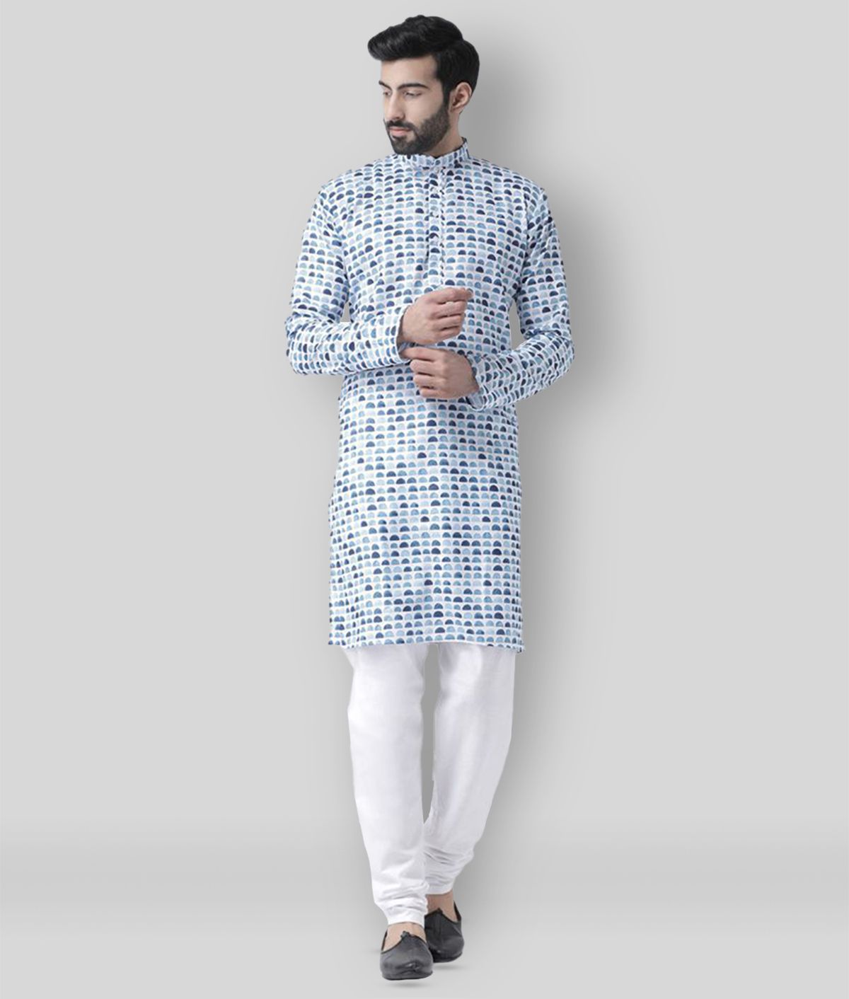     			Hangup - White Cotton Regular Fit Men's Kurta Pyjama Set ( Pack of 1 )