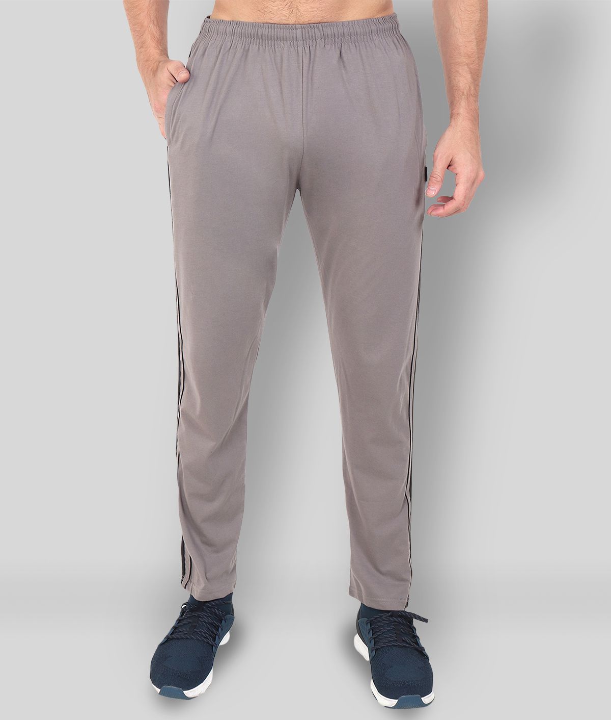     			Zeffit - Light Grey Cotton Blend Men's Trackpants ( Pack of 1 )