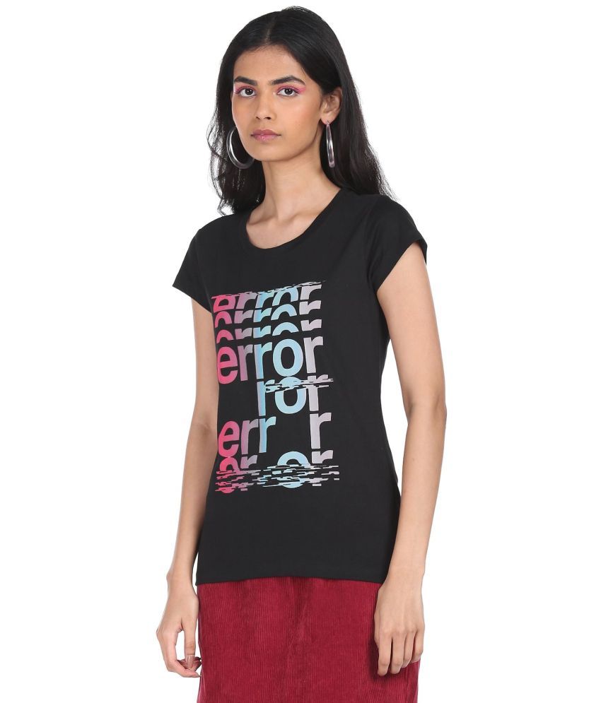     			Sugr - Cotton Blend Regular Black Women's T-Shirt ( Pack of 1 )