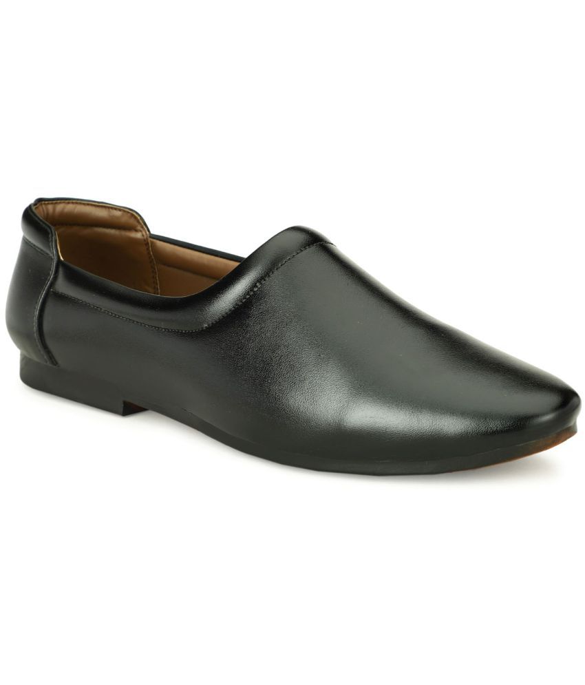     			MARKRANGE - Black Men's Slip On Formal Shoes
