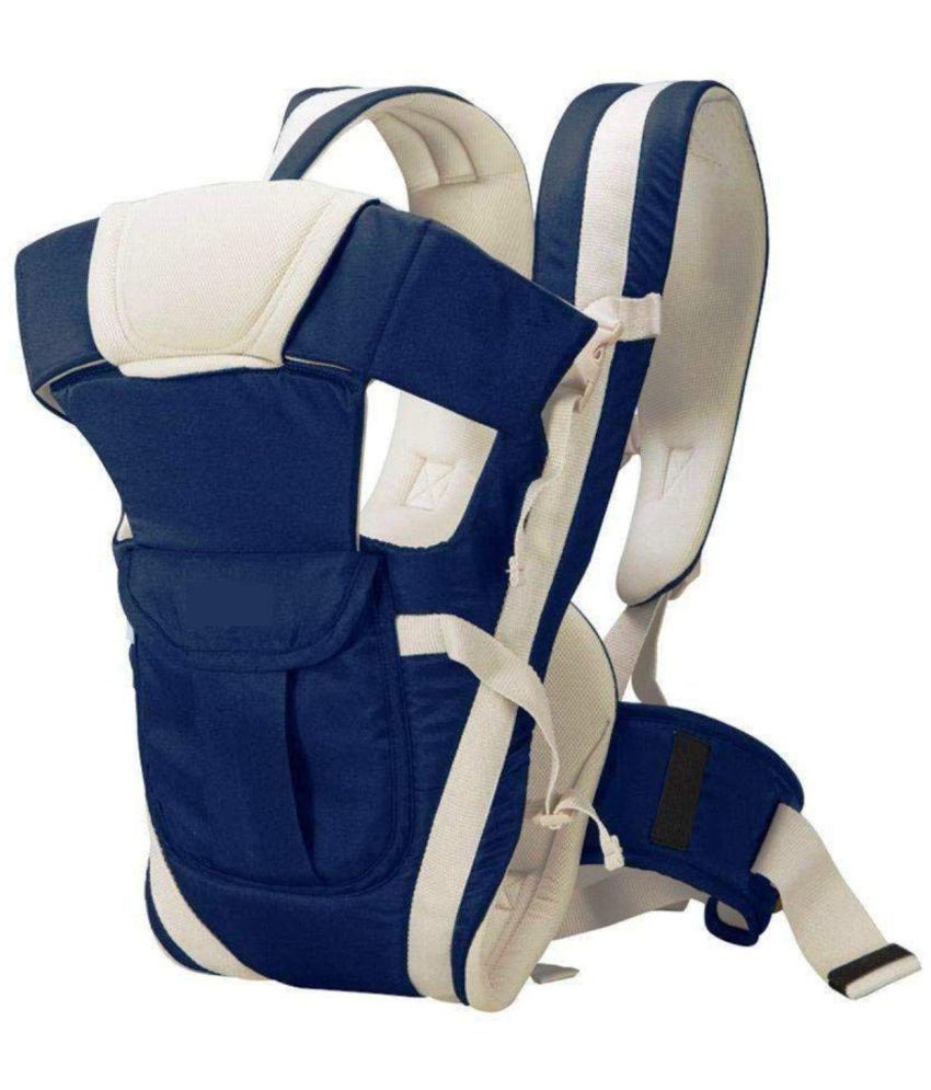     			Nagar International Soft Baby Carrier 4 in 1 Position with Comfortable Head Support & Buckle Straps ( Navy Blue white)
