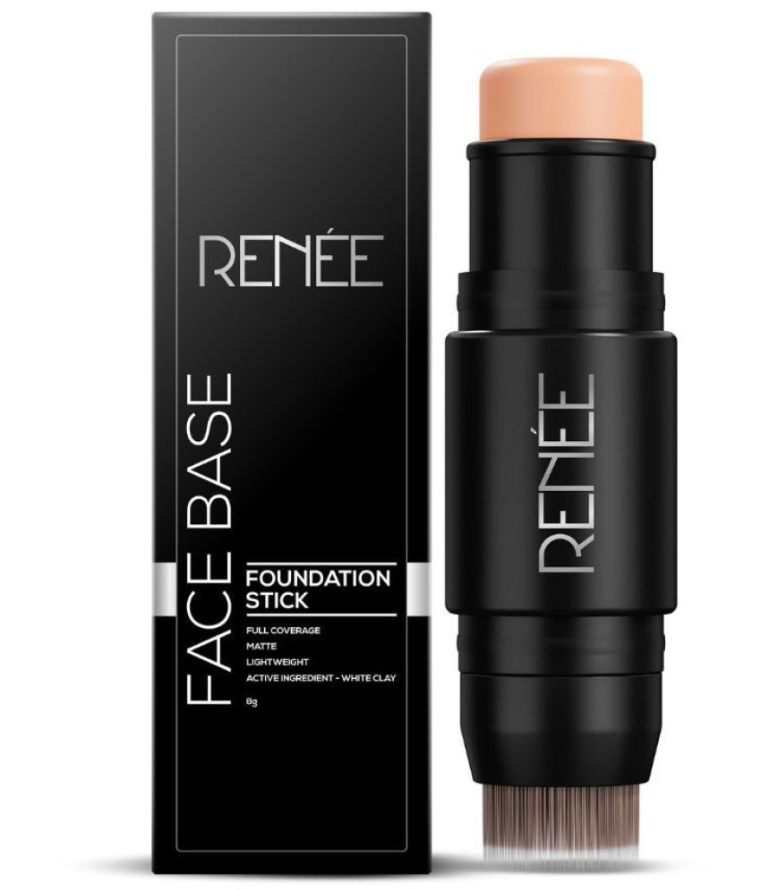     			RENEE Face Base Foundation Stick with Applicator - Mocha, Enriched with White Clay, Weightless, 8gm