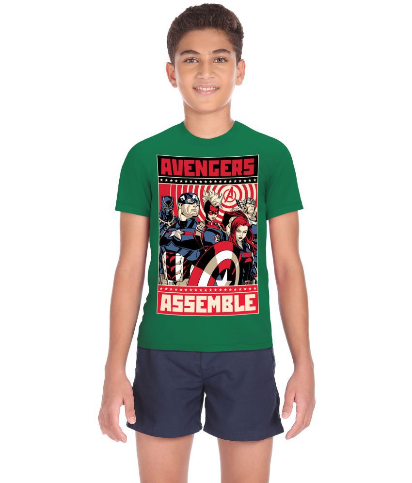     			Ruggers Junior - 100% Cotton Green Boys T-Shirt ( Pack of 1 )