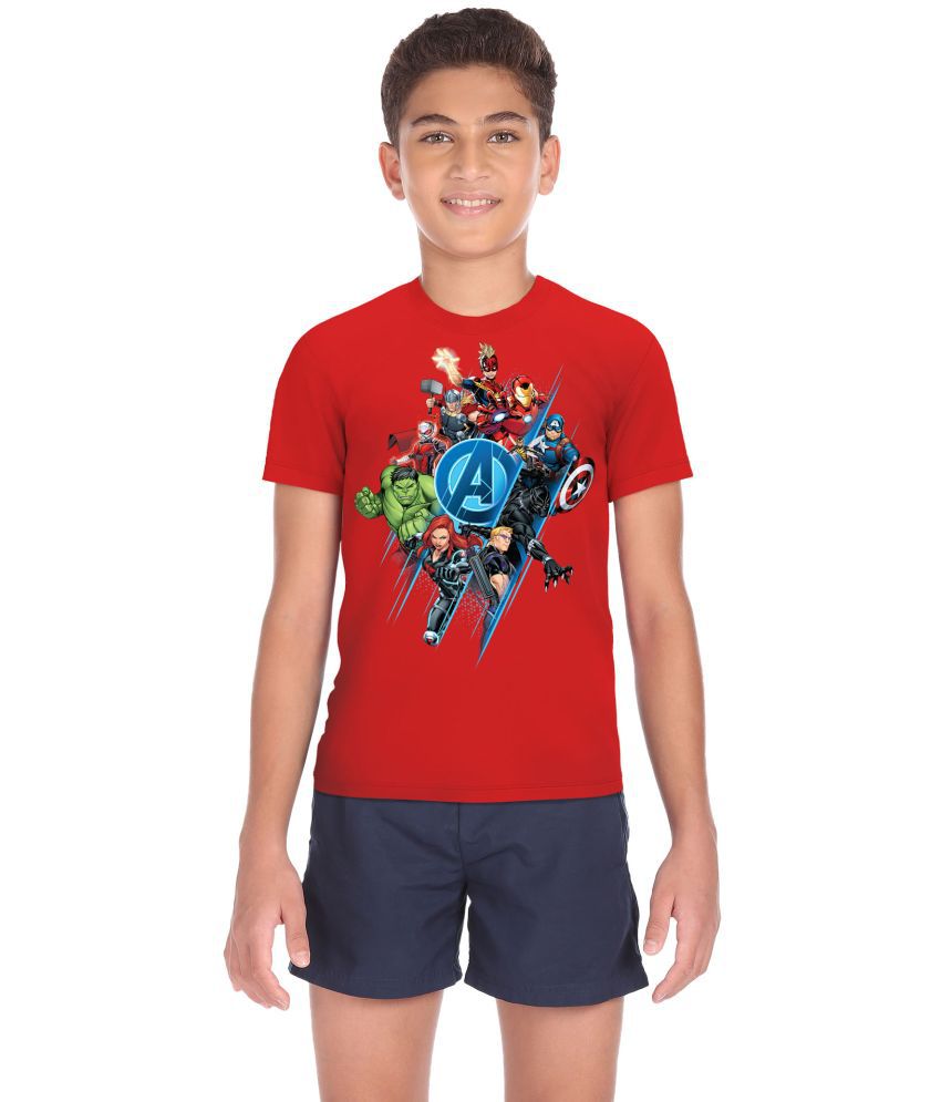     			Ruggers Junior - 100% Cotton Red Boys T-Shirt ( Pack of 1 )