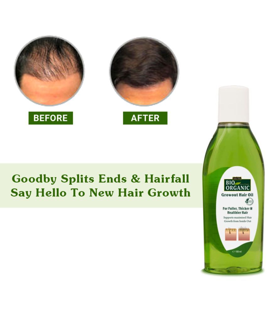 Indus Valley Bio Organic Growout Hair Oil For Hair Regrowth, Reduces Hair Fall Hair Oil 100ml