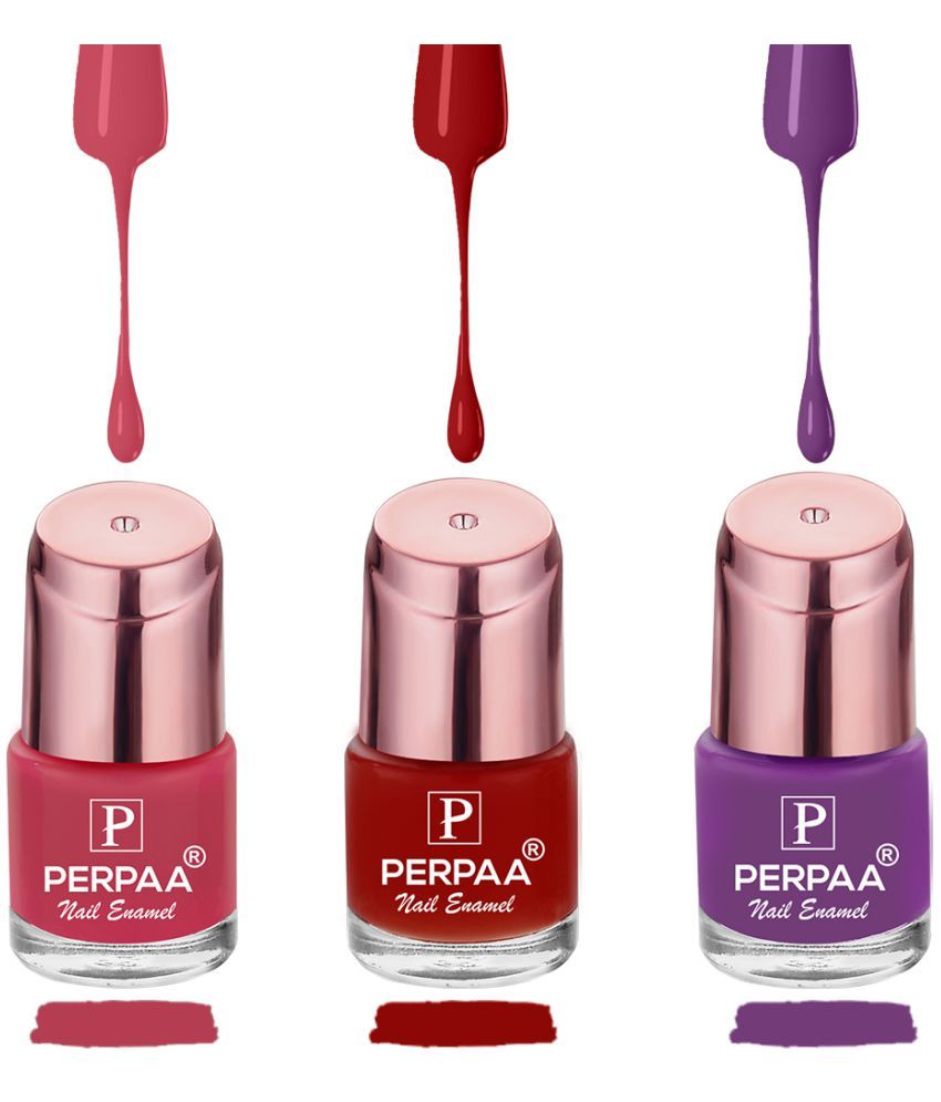     			Perpaa Perpaa Nail Polish Maroon Glossy Pack of 3 200 mL