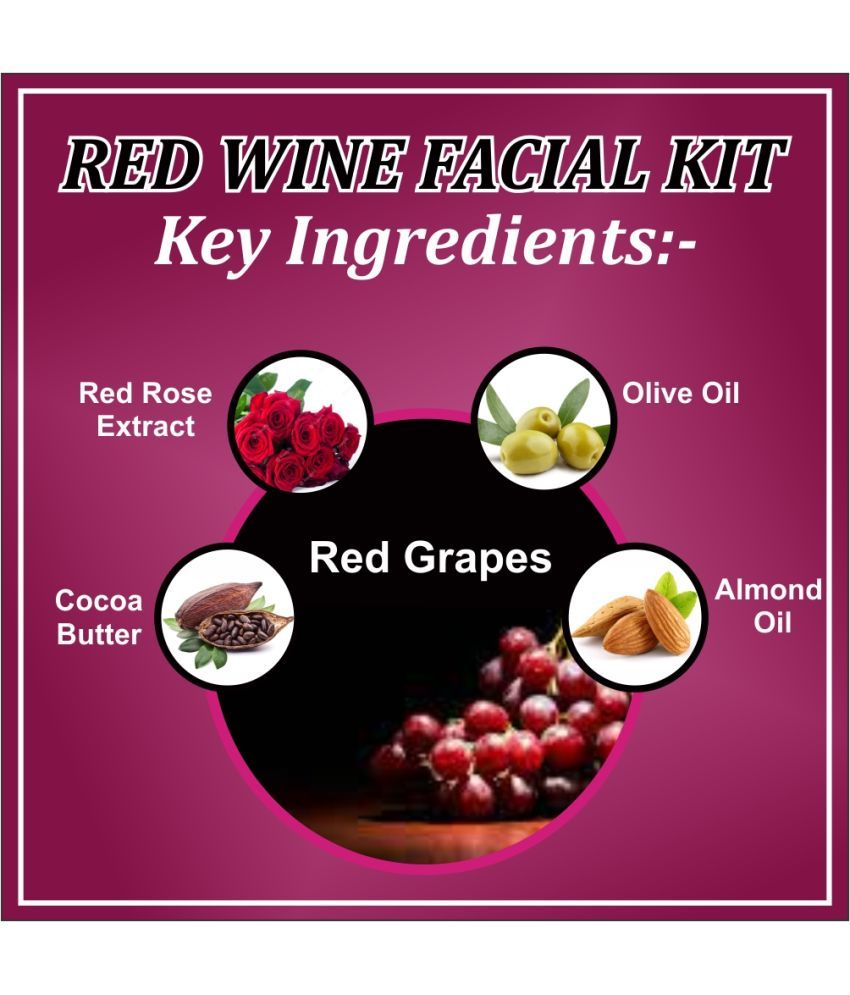 SOUNDARYA HERBS RED WINE FACIAL KIT 140GM Natural Glow Facial Kit For