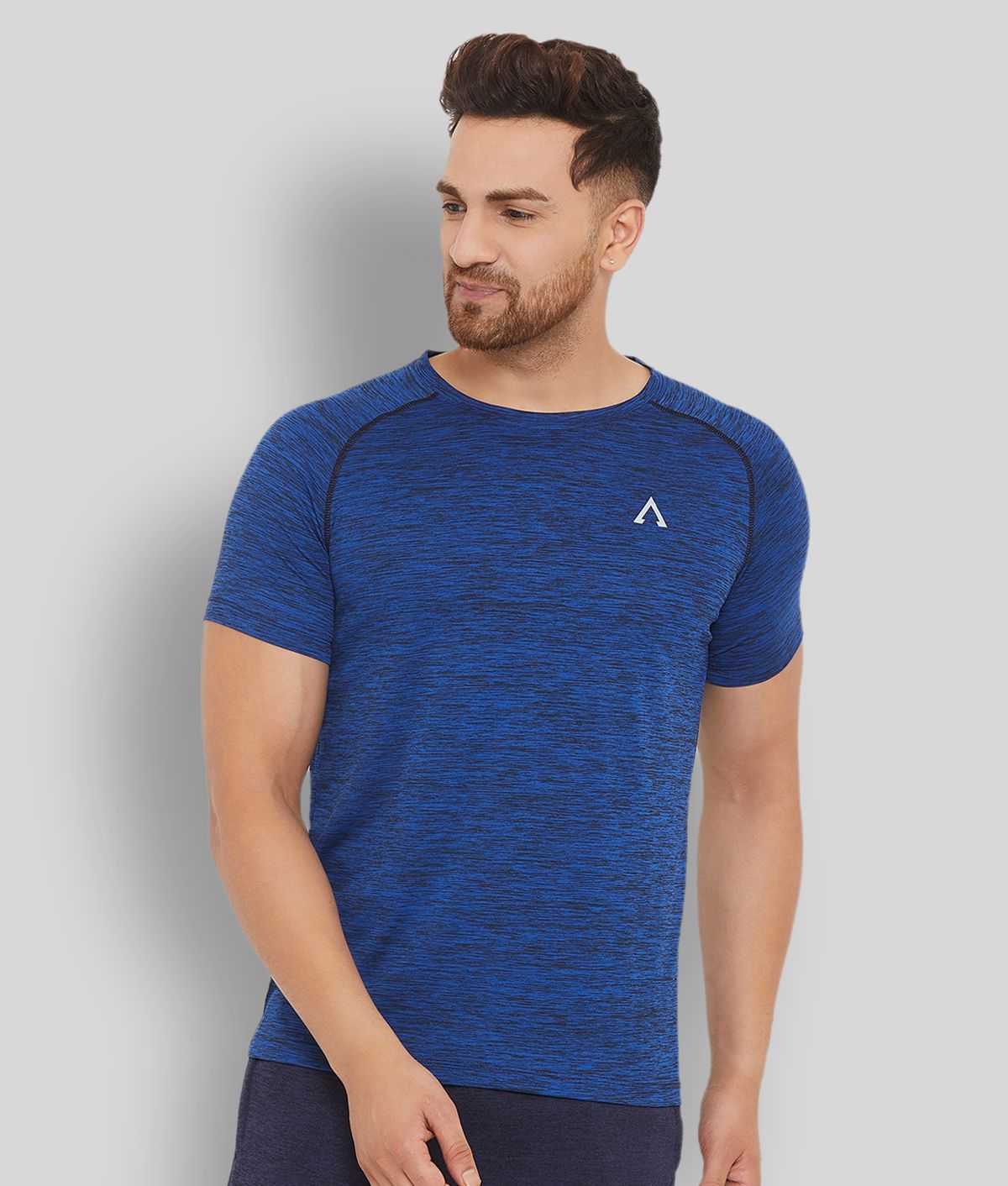 AUSTIN WOOD - Blue Polyester Regular Fit Men's Sports T-Shirt ( Pack of 1 )