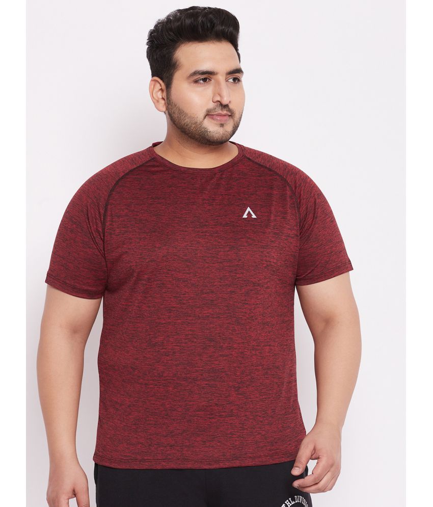     			AUSTIVO - Polyester Slim Fit Maroon Men's Sports T-Shirt ( Pack of 1 )