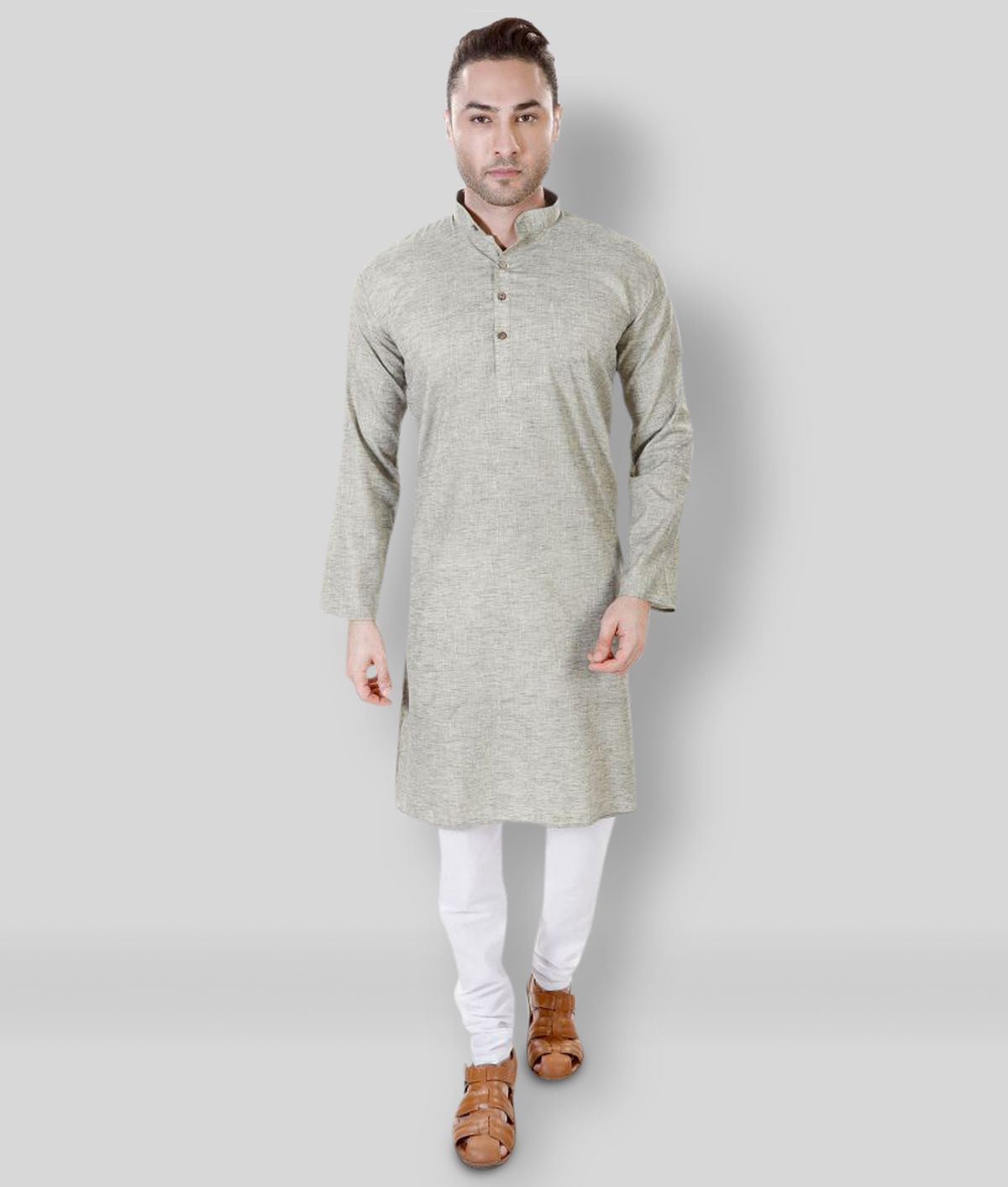     			Maharaja - Green Cotton Blend Regular Fit Men's Kurta Pyjama Set ( Pack of 1 )