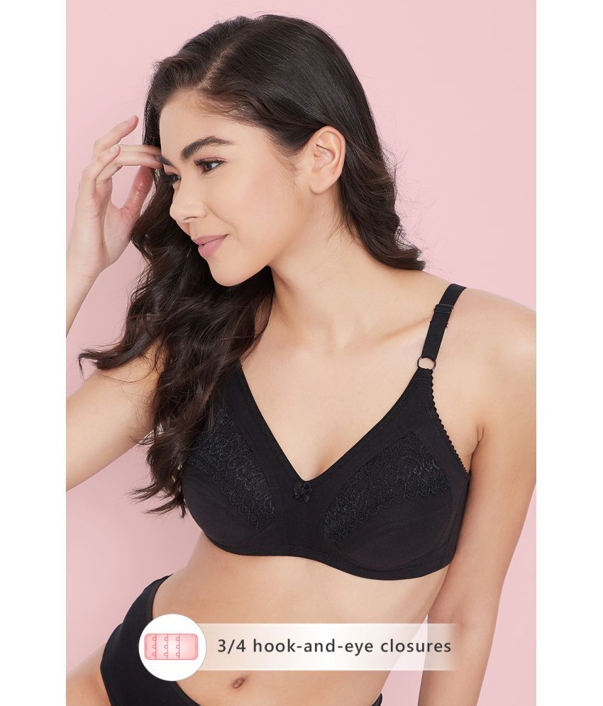     			Clovia 100% Cotton Non Padded Women's Everyday Bra ( Black )