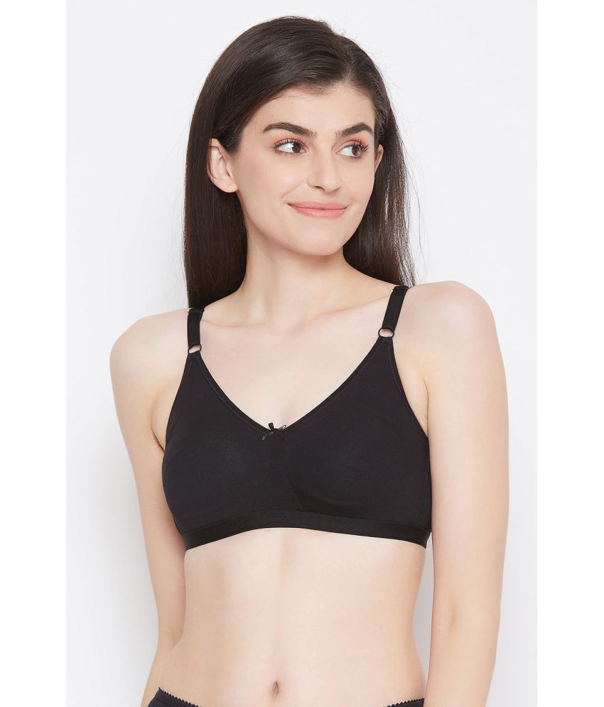     			Clovia 100% Cotton Women's T-Shirt Bra ( Black )