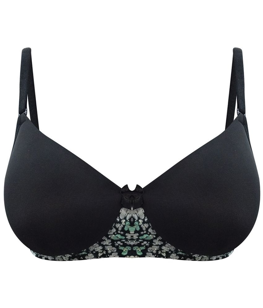     			Clovia Net Lightly Padded Women's T-Shirt Bra ( Black )