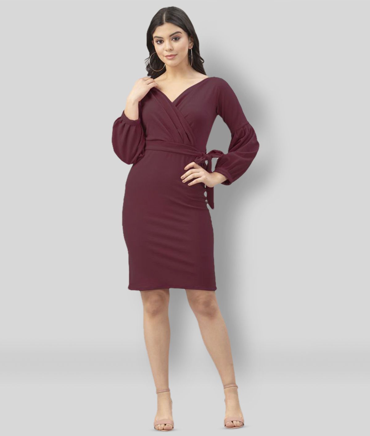     			Selvia - Brown Cotton Lycra Women's Bodycon Dress ( Pack of 1 )