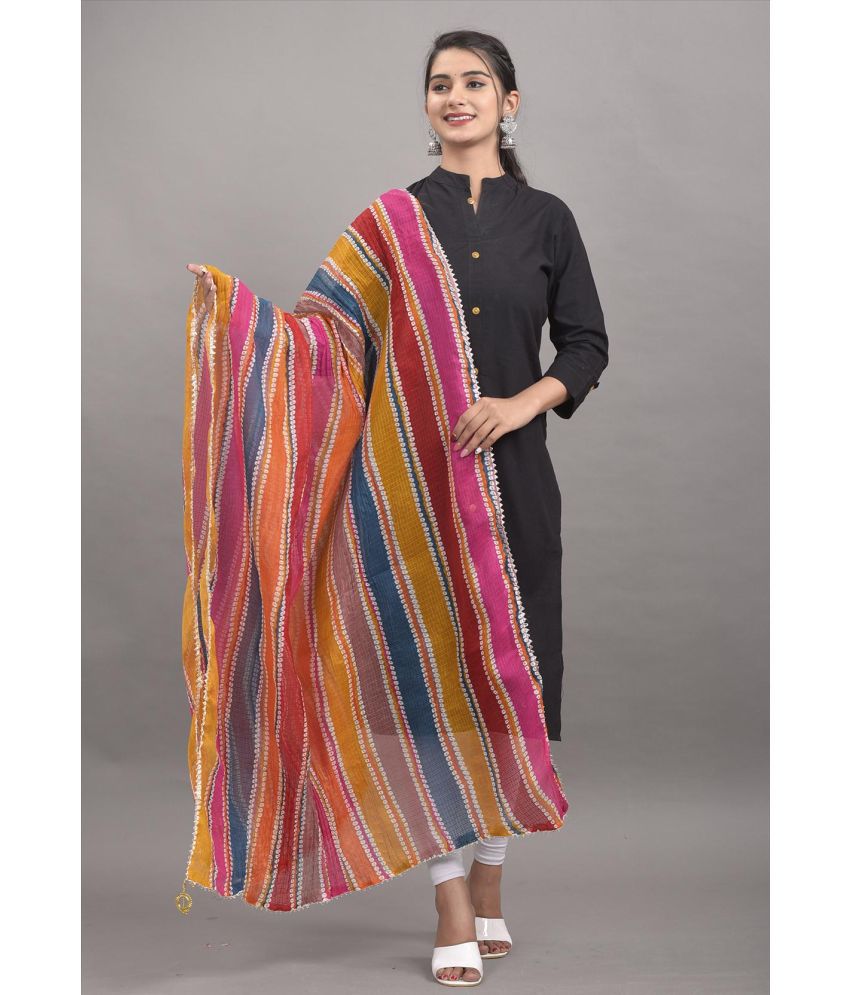     			Apratim - Cotton Blend Multicoloured Women's Dupatta - ( Pack of 1 )