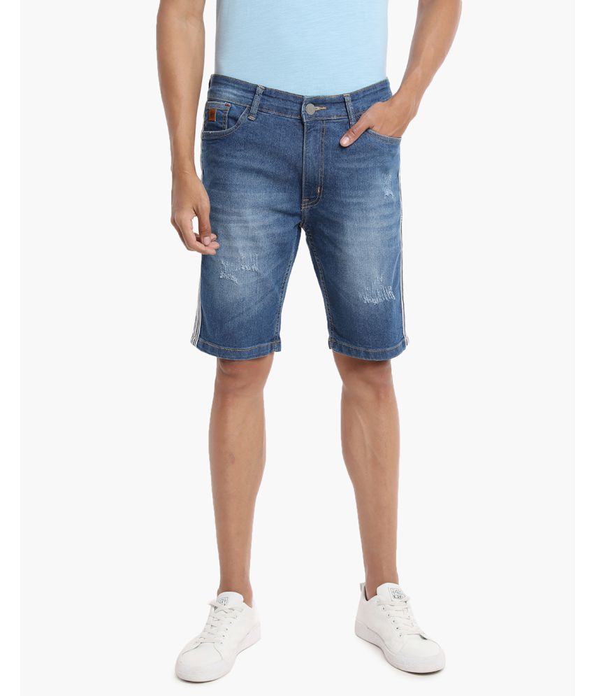     			Campus Sutra - Denim Blue Men's Denim Shorts ( Pack of 1 )