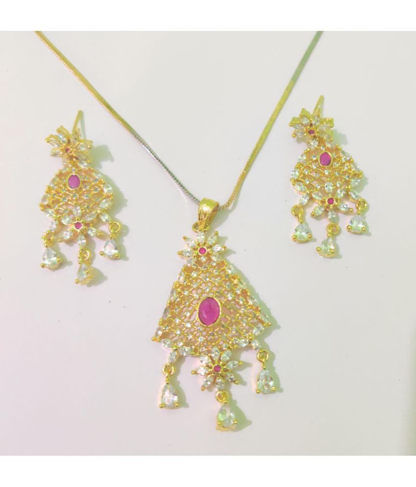     			Darshini Designs - Golden Pendant ( Pack of 2 )