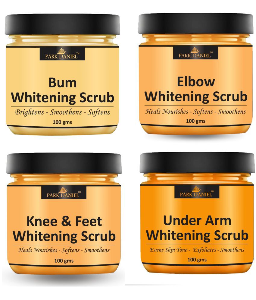     			Park Daniel Bum, Elbow, Knee Feet & Underarms Body Scrub For Skin Whitening Scrub & Exfoliators 100 gm Pack of 4