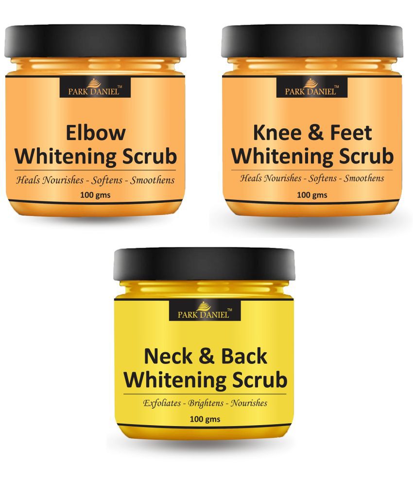     			Park Daniel Elbow, Knee Feet and Neck Back  Body Scrub For Skin Whitening Scrub & Exfoliators 100 gm Pack of 3