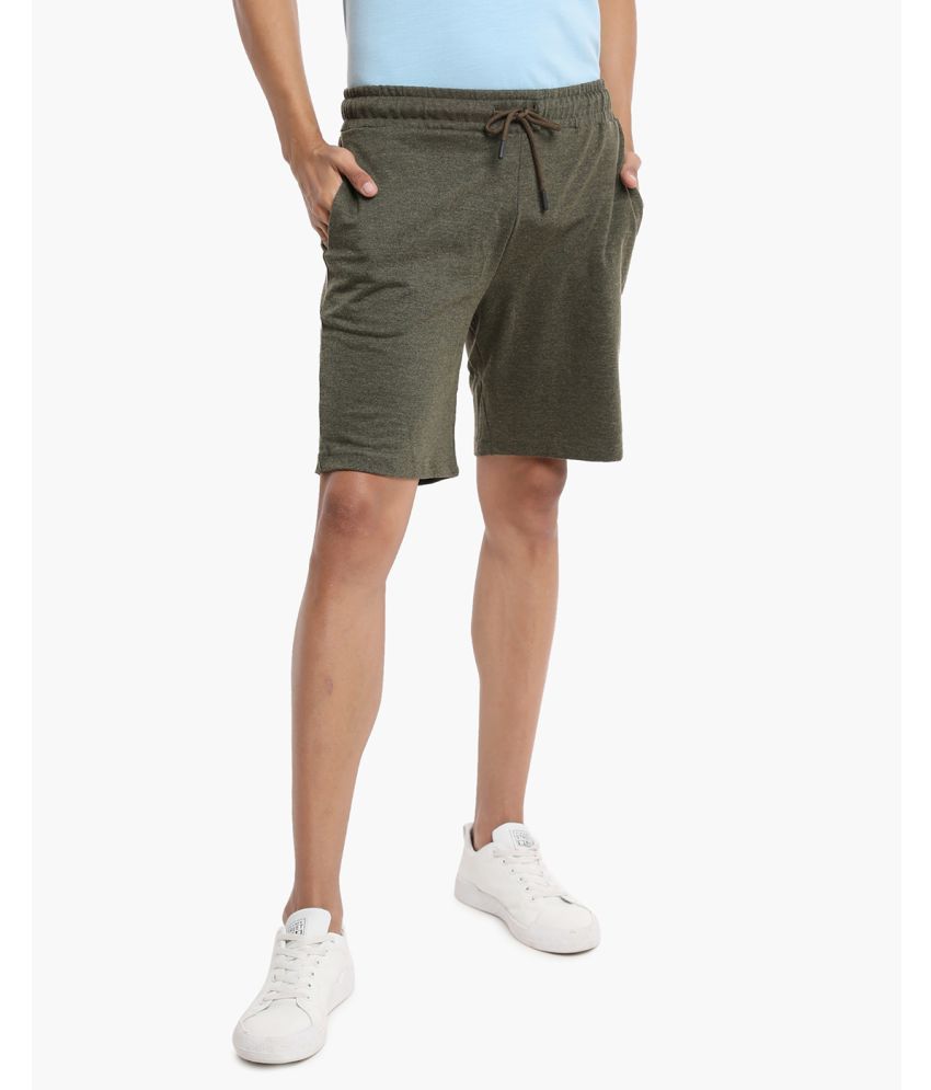     			Campus Sutra - Cotton Green Men's Running Shorts ( Pack of 1 )