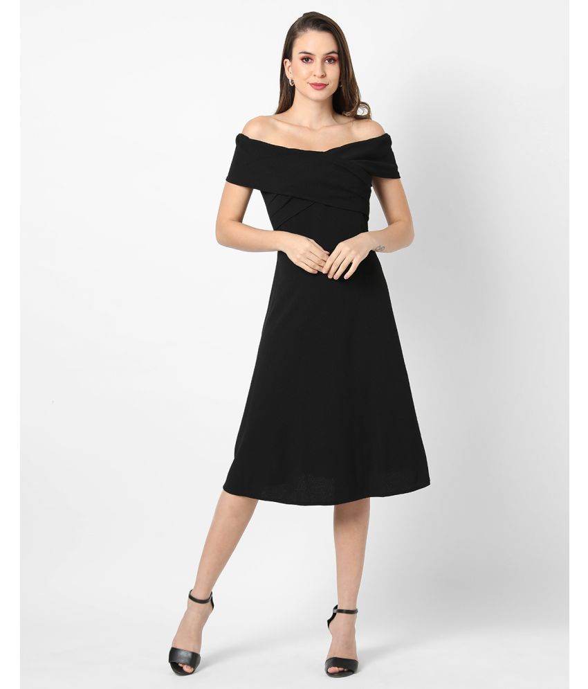     			Campus Sutra - Polyester Black Women's A- line Dress ( Pack of 1 )