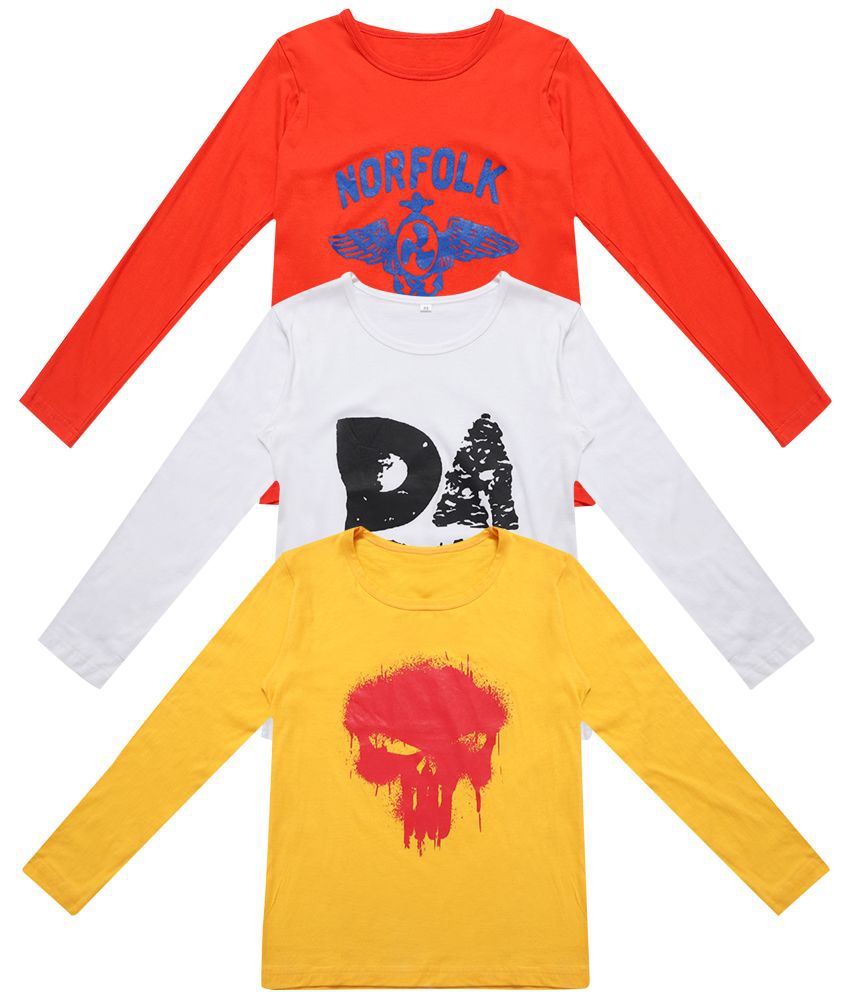     			Diaz - 100% Cotton Regular Fit Multicolor Boys T-Shirt ( Pack of 3 )