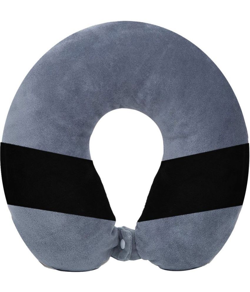     			JUZZII - Grey Neck Pillow ( Pack of 1 )