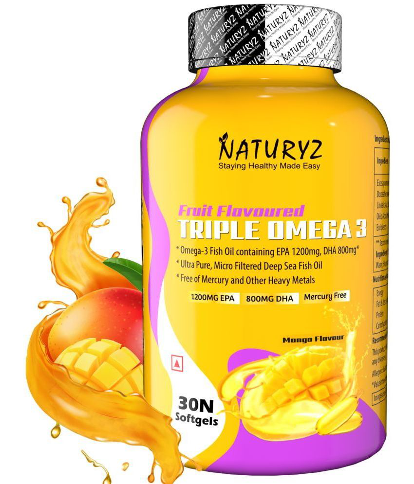 NATURYZ- Softgel NA Omega Fatty Acid/Fish Oil (Pack of 1)