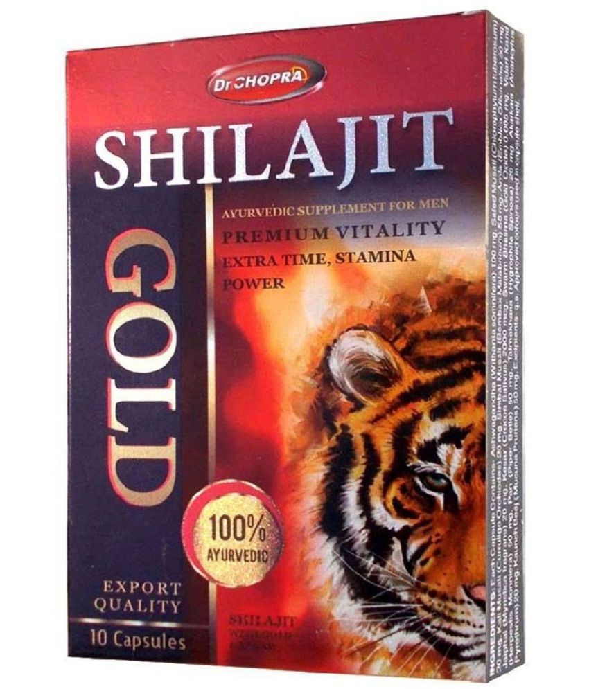     			Dr Chopra Shilajit Gold (100% Ayurvedic) 10x3=30 Capsule 10 no.s (Pack Of3