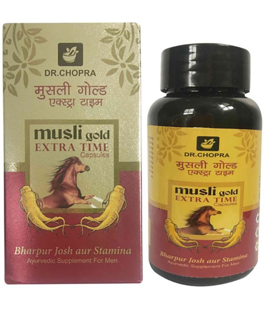     			Dr Chopra's Musli Gold Extra Time Capsule 60 No.s Ayurvedic Supplement for Men