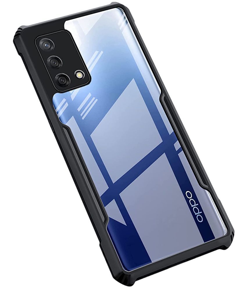     			Kosher Traders - Black Hybrid Covers Compatible For Oppo F19 ( Pack of 1 )